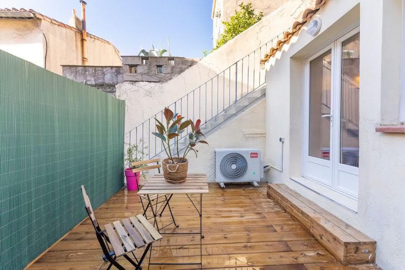 Terrasse avec climatisation