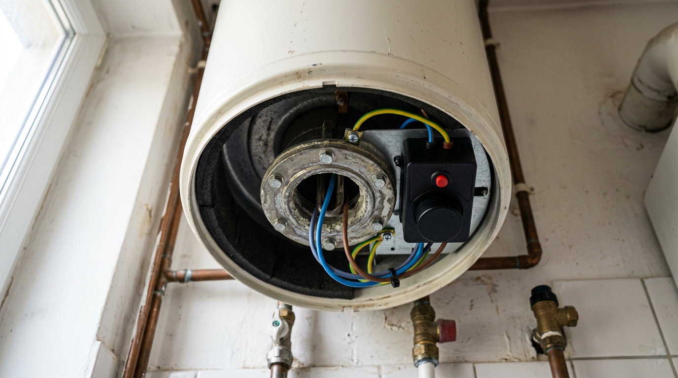Thermostat de chauffe-eau électrique avec bouton de réarmement de sécurité thermique